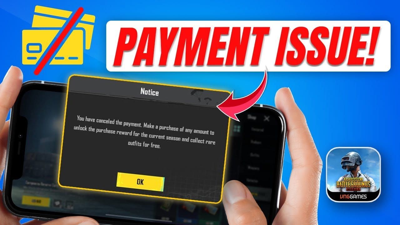 PUBG Mobile payment options including Visa and Mastercard selection
