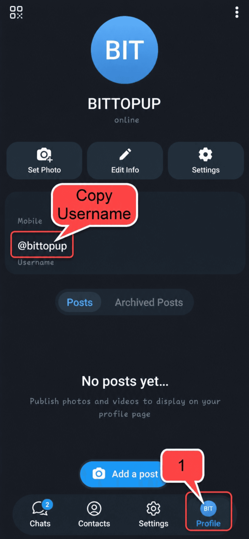 How to recharge Пополнение Telegram
