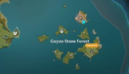 原神孤雲閣秘境地圖,用於刷取磐岩套聖遺物