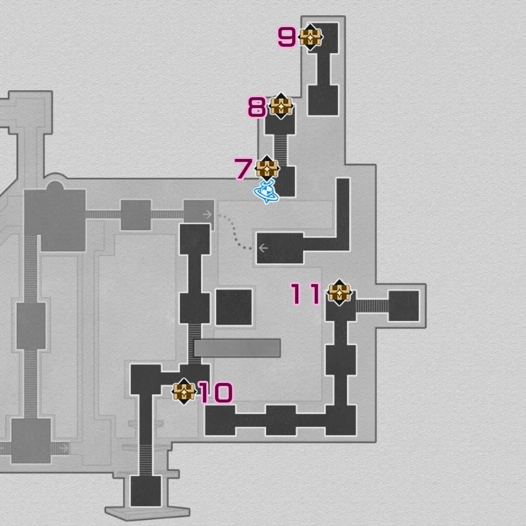 खजाने के चेस्ट स्थानों और मार्ग के साथ होंकाई स्टार रेल ड्रीम ऑफ ग्नॉइंग ओक का पूरा नक्शा