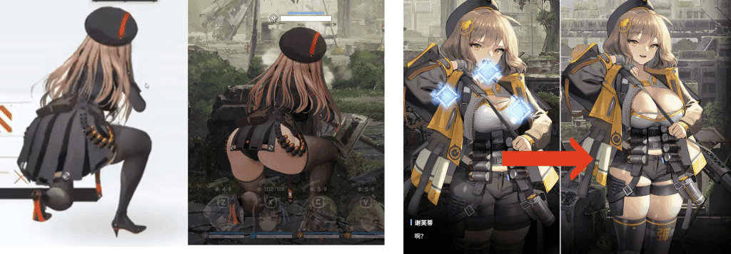 Comparación del rendimiento del equipo de ballenas vs. F2P en NIKKE