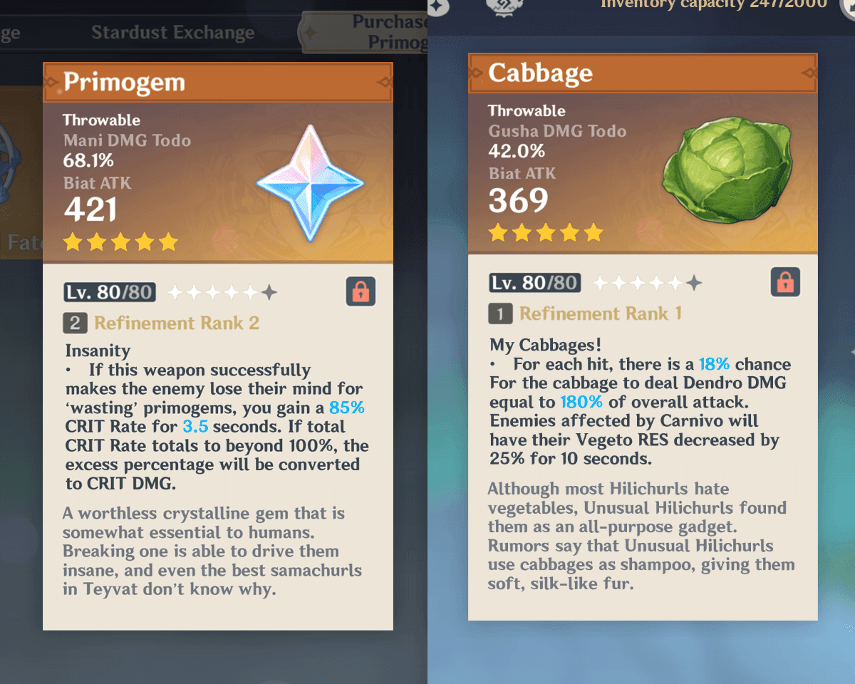 Unusual Hilichurl combat stats and health information in Genshin Impact