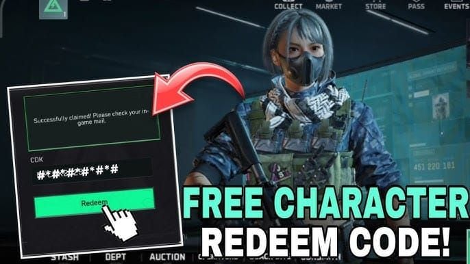 डेल्टा फोर्स इन-गेम मेलबॉक्स जिसमें रिडीम किए गए कोड से प्राप्त पुरस्कार प्रदर्शित हो रहे हैं