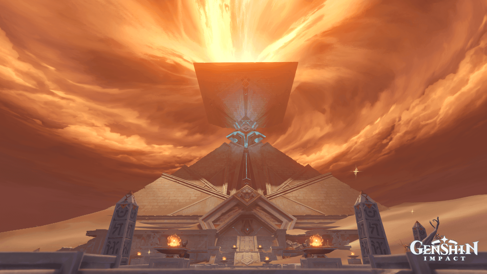 Sumeru Mausoleum of King Deshret area showing crystal chunk mining locations on the interactive map