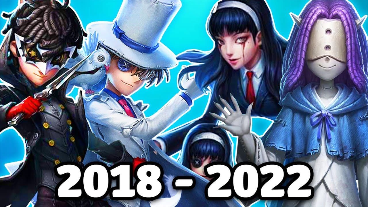 Comparison showing evolution of Identity V crossover events from 2019 to 2025
