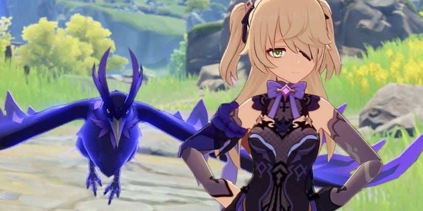 Desfășurarea abilității Oz a lui Fischl Genshin Impact în luptă