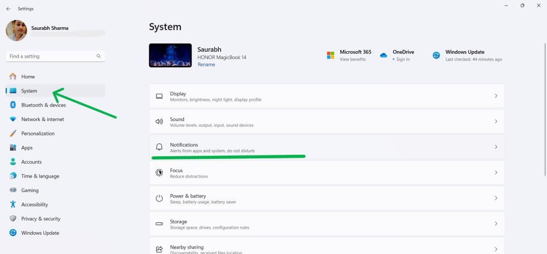 Globalne ustawienia wyciszania dźwięków powiadomień w systemie Windows