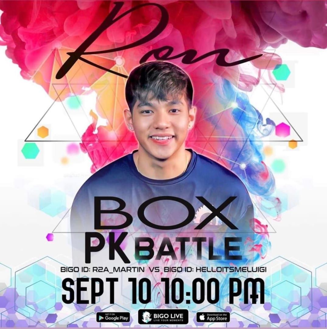 Bigo Live PK battle interface showing two competing streamers