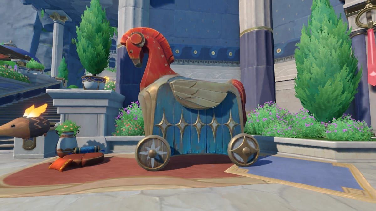 Скриншот расположения скрытого торговца Скакун Януса рядом с лестницей на 1-м этаже Мраморного рынка в Honkai Star Rail