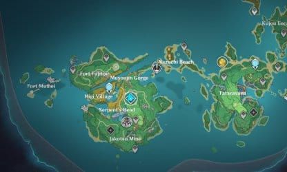 Genshin Impact Momiji-Dyed Court domain map