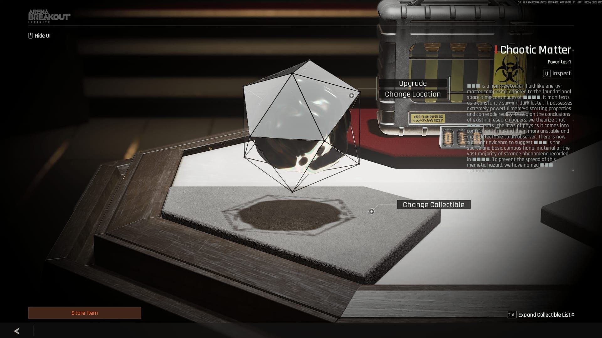 Tangkapan skrin Arena Breakout bagi anomali Echo Orb di Distorted Valley