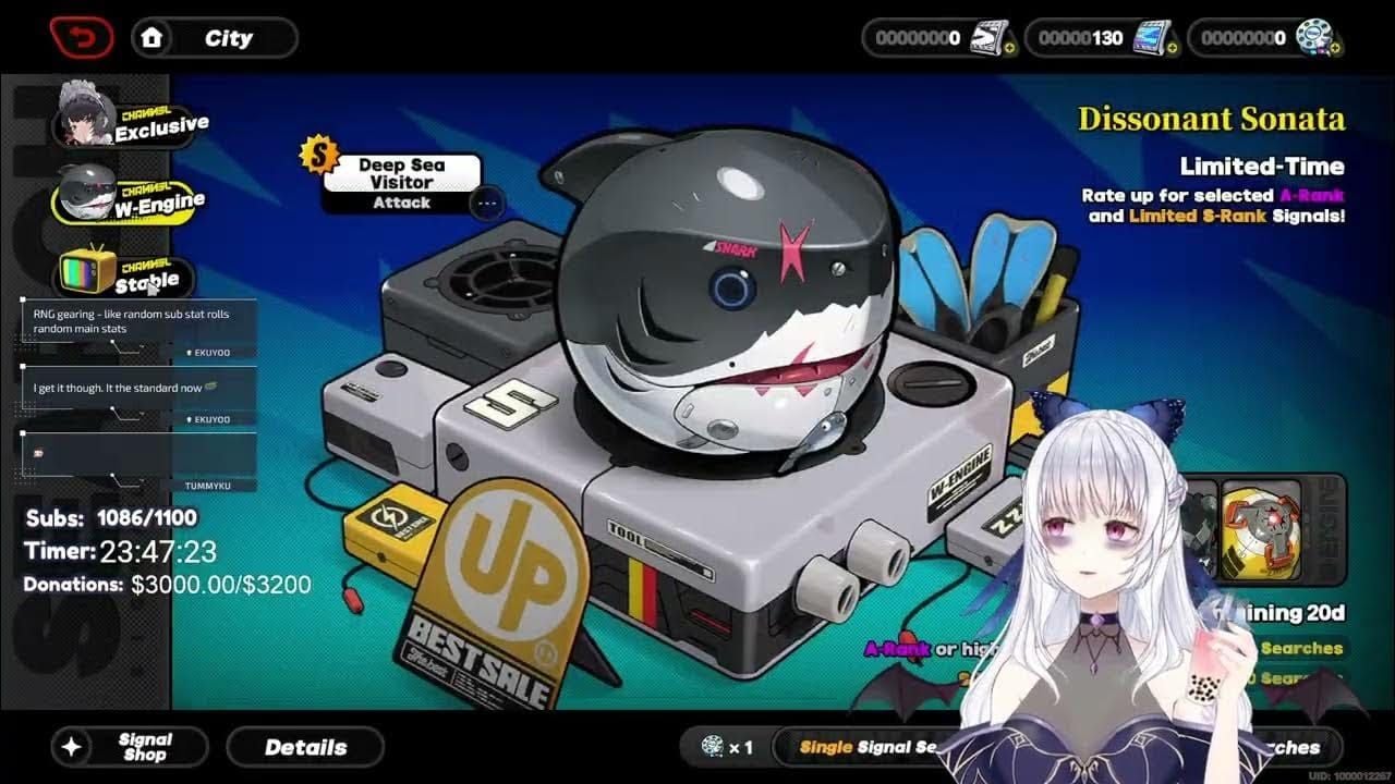 Interface de histórico da Busca de Sinal do Canal Exclusivo de Zenless Zone Zero para rastreamento de pity