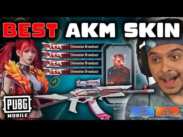 PUBG Mobile Violet Revenant AKM weapon skin with purple cursed design and glowing effects