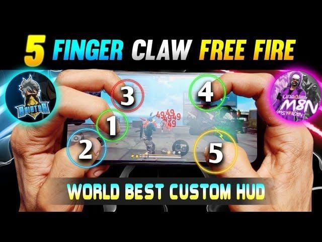Руководство по проверенной раскладке HUD Free Fire «клешня» тремя пальцами с помеченными ключевыми позициями