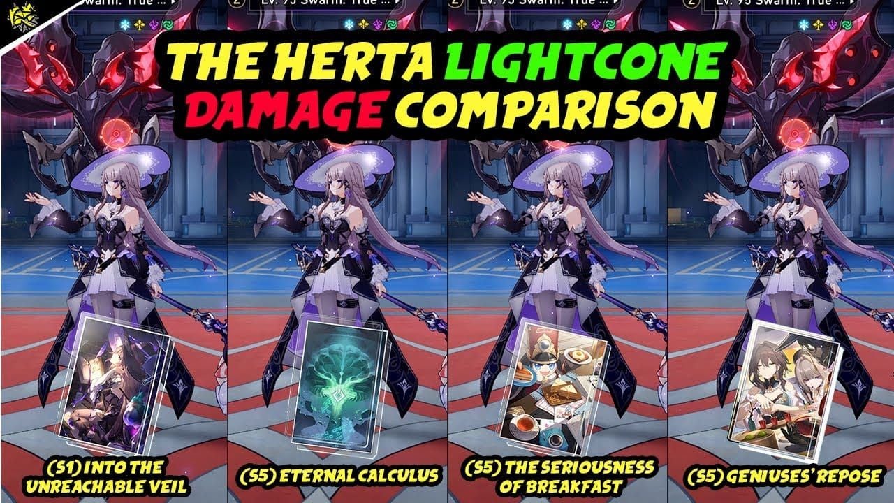 崩壞：星穹鐵道中賽博光錐的傷害比較圖表