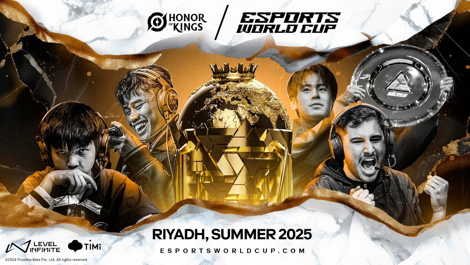 Honor of Kings Esports World Cup 2025 tournament main stage in Riyadh