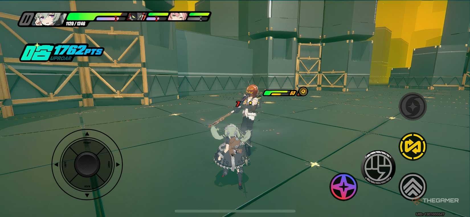 Combat interface showing Zap resource management and skill rotation