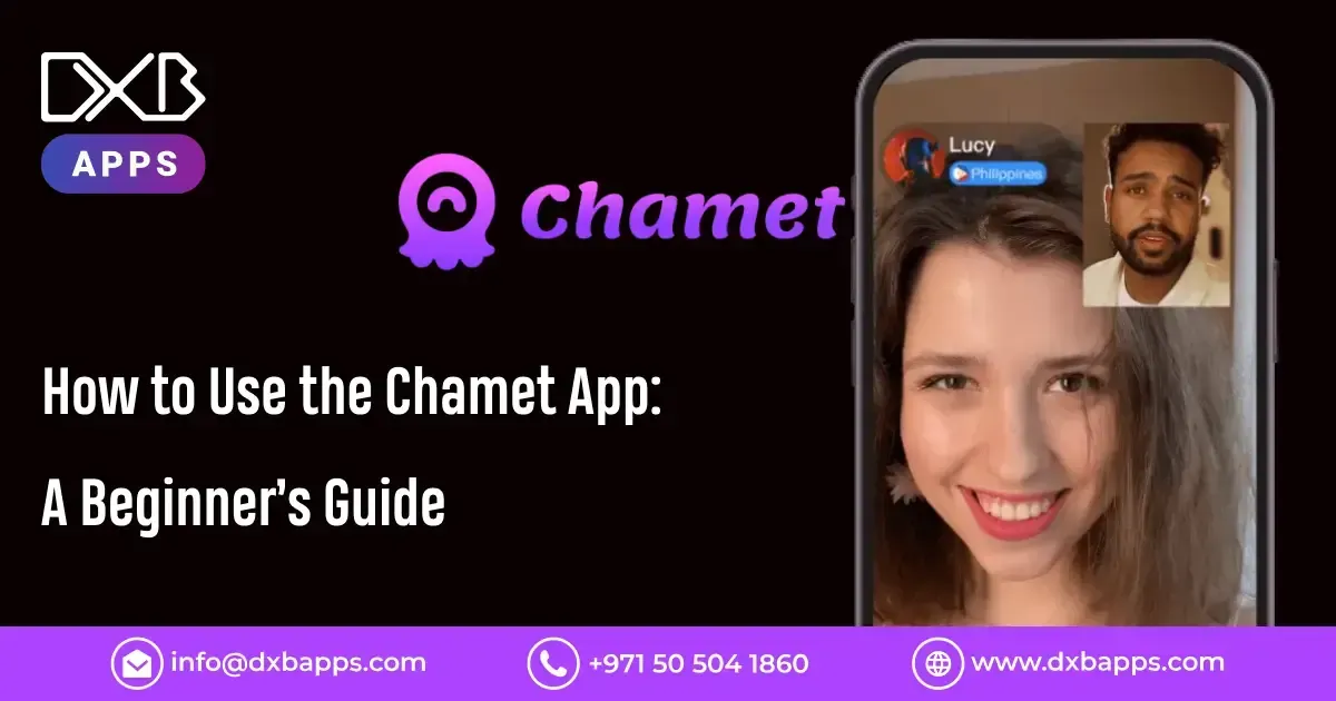 Step-by-step visual guide for navigating to Chamet ID in mobile app