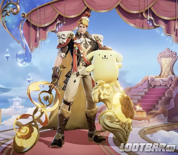 Honor of Kings Arthur Pompompurin Sanrio collaboration skin
