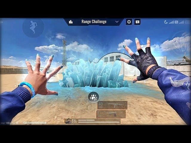 Скриншот Blood Strike: Ран выполняет wall-cancel в момент контакта с использованием Ледяного барьера