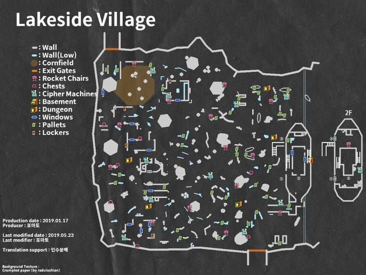 Harta Identity V Lakeside Village pentru strategii pe hărți mari