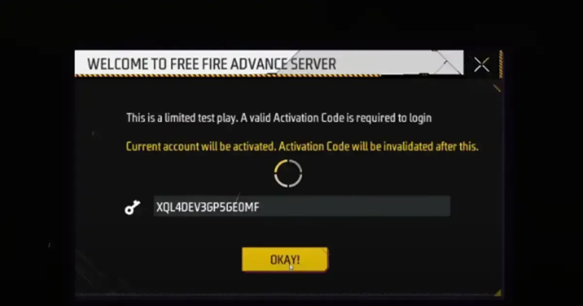 Free Fire OB52 Advance Serverロビーのスクリーンショット