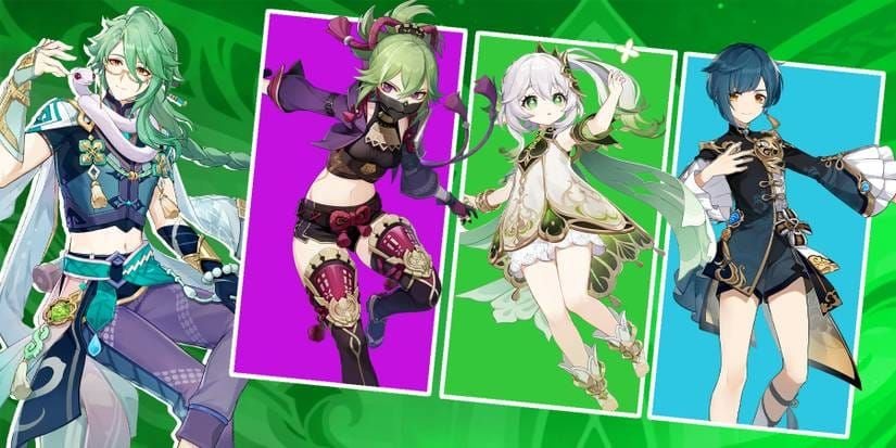 Composition d'équipe Double Hydro de Genshin Impact avec Neuvillette, Furina, Xingqiu et Baizhu