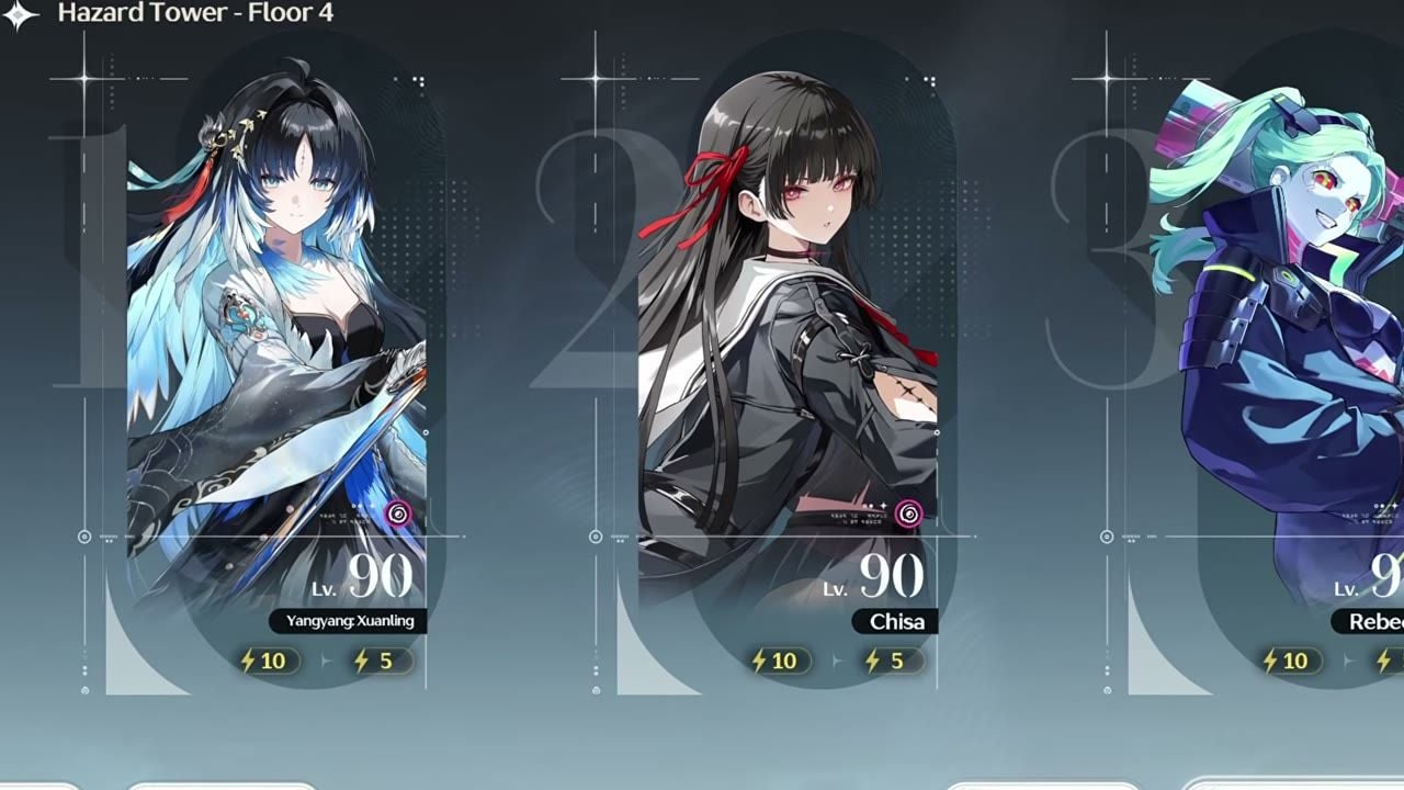 Yangyang Xuanling Chisa team for Hazard Tower