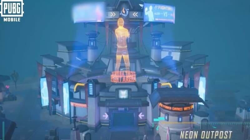 PUBG Mobile Erangel Neon Outpost map layout