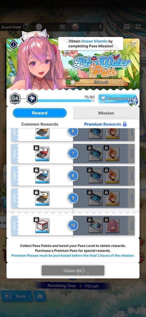 تذكرة معركة Goddess of Victory NIKKE مع أزياء Little Mermaid و Crown