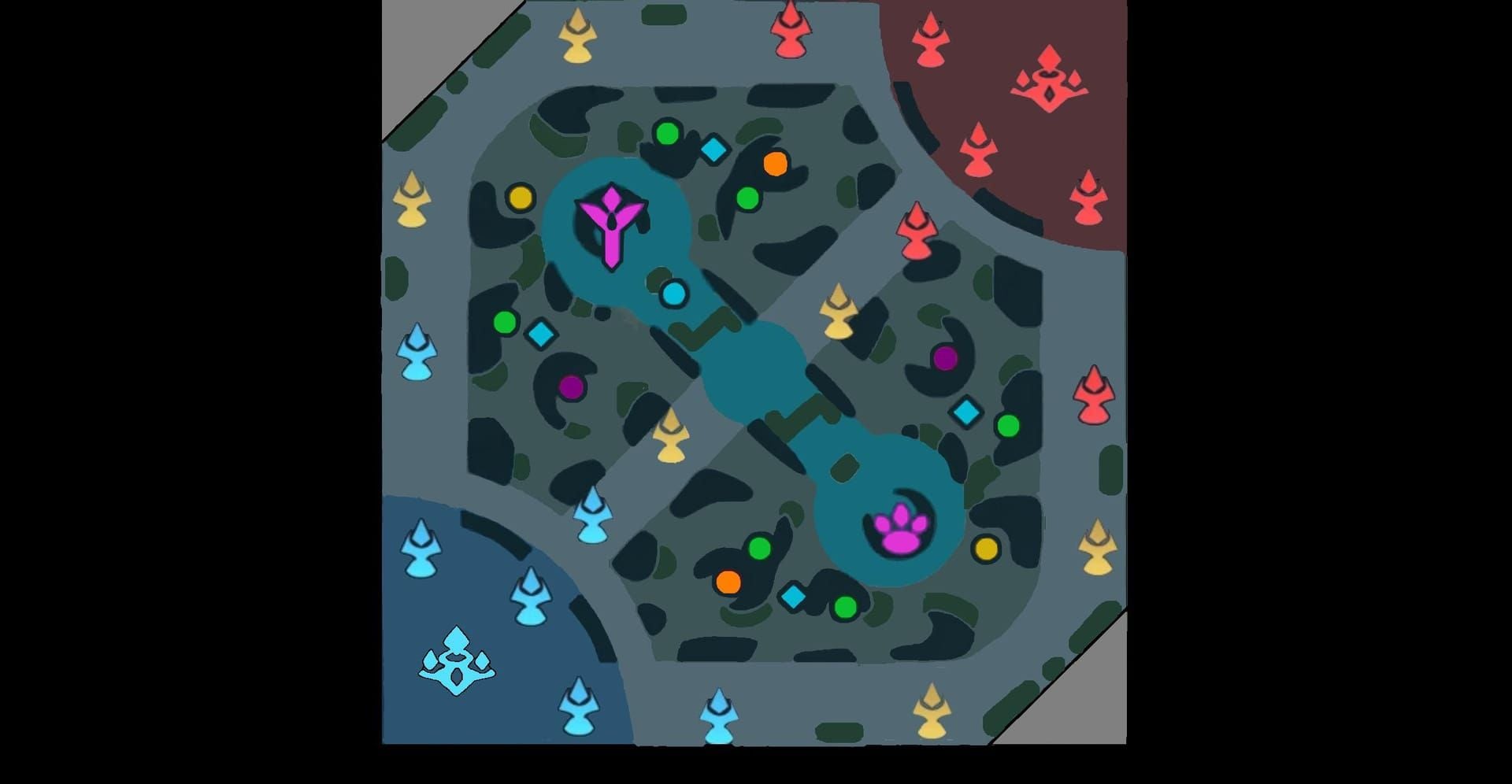 Minimap Mobile Legends Bang Bang dengan ping dan penglihatan