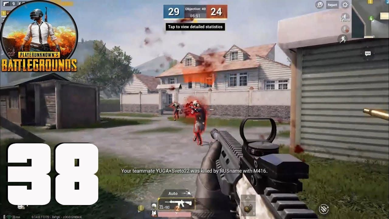 Скриншот игрового процесса PUBG Mobile TDM Warehouse в режиме FPP, показывающий сценарий тренировки ближнего боя