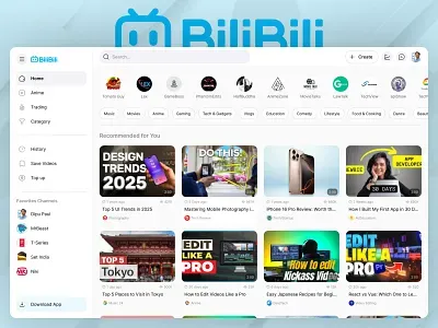 Antara muka pusat tugasan harian Bilibili