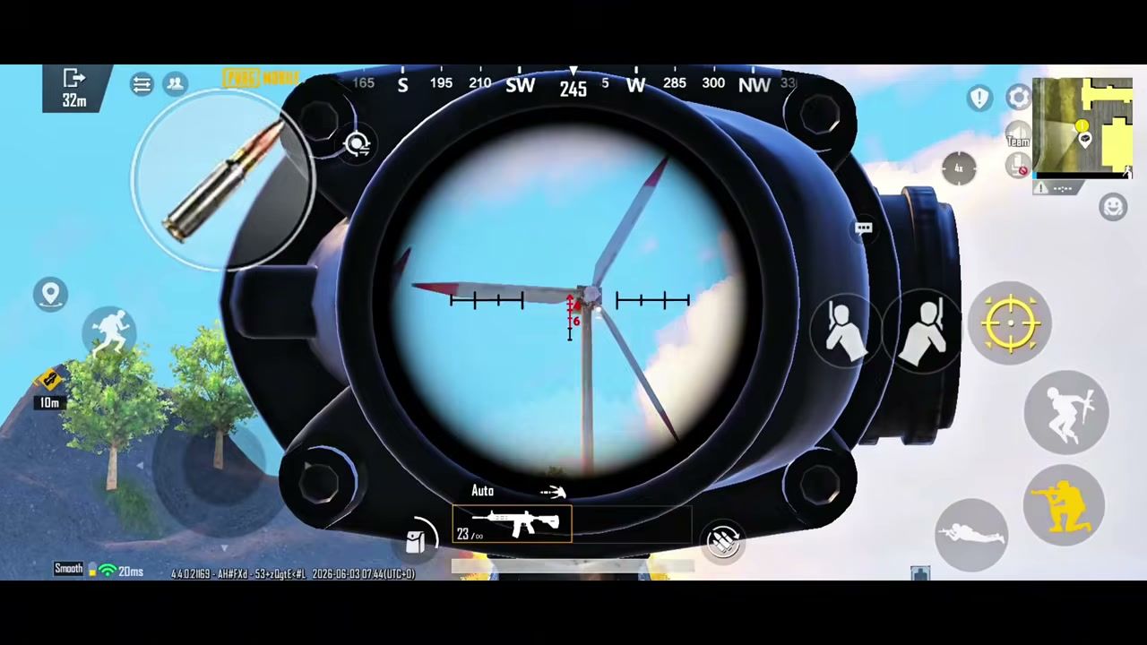 PUBG Mobile 4.5 3 finger claw HUD ADS M416 zero recoil
