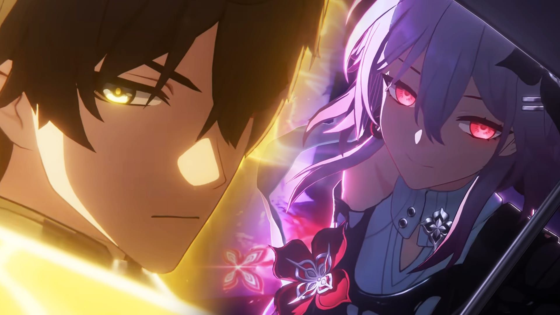 March 7th Evernight and Dan Heng Permansor Terrae character portraits from Honkai Star Rail