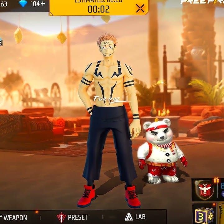 Free Fire OB52 咒术回战两面宿傩诅咒之王礼包角色原画