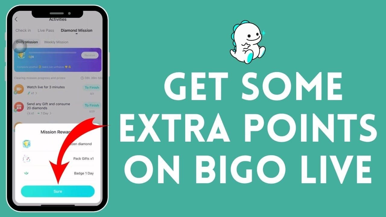視覺指南顯示有效完成 BIGO Live 每日任務的最佳順序