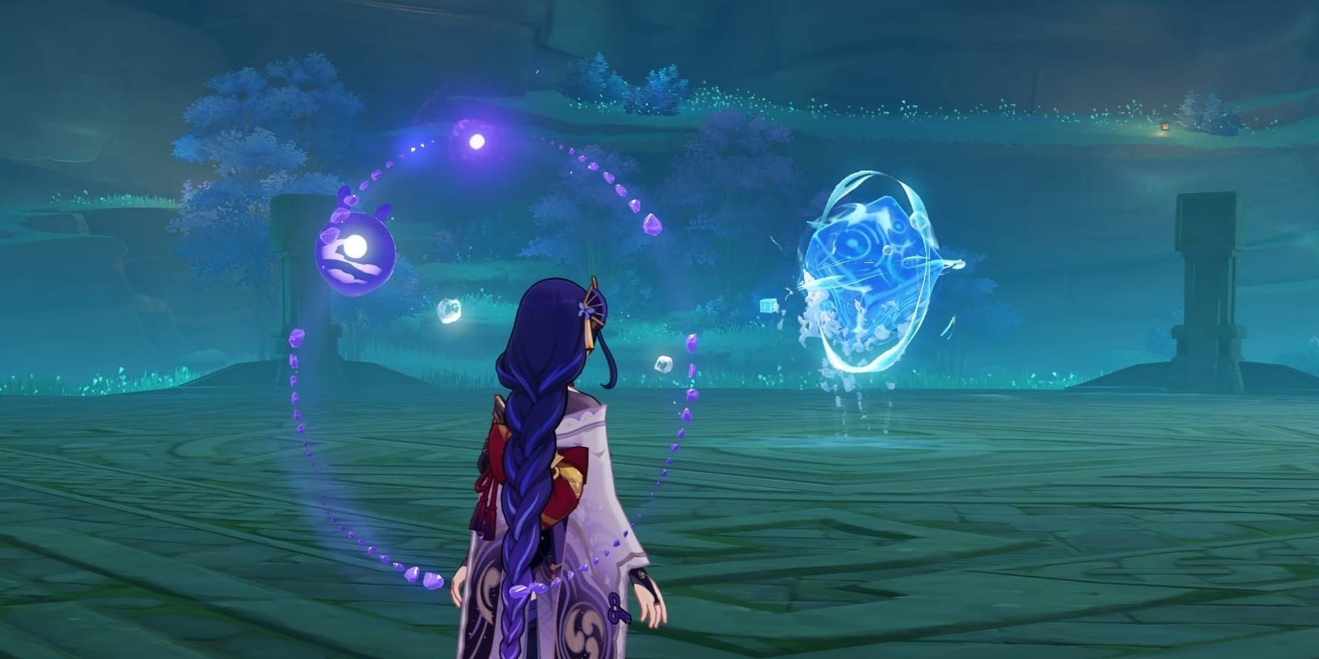 Genshin Impact Hydro Hypostasis boss battle screenshot showing the farming location