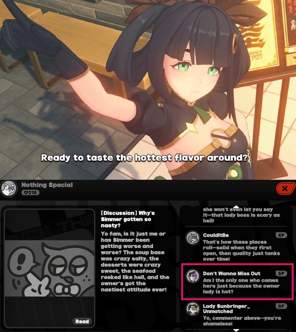 Imagen de guía de los efectos de comida Sweetboo de Fresa y Boo Relleno en el minijuego de olla caliente de Zenless Zone Zero