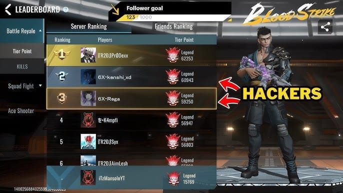 ब्लड स्ट्राइक ब्लड पर्ज रेज लीडरबोर्ड टियर जिसमें पीक लेजेंड क्रिस्टल आवश्यकताएं दिखाई गई हैं