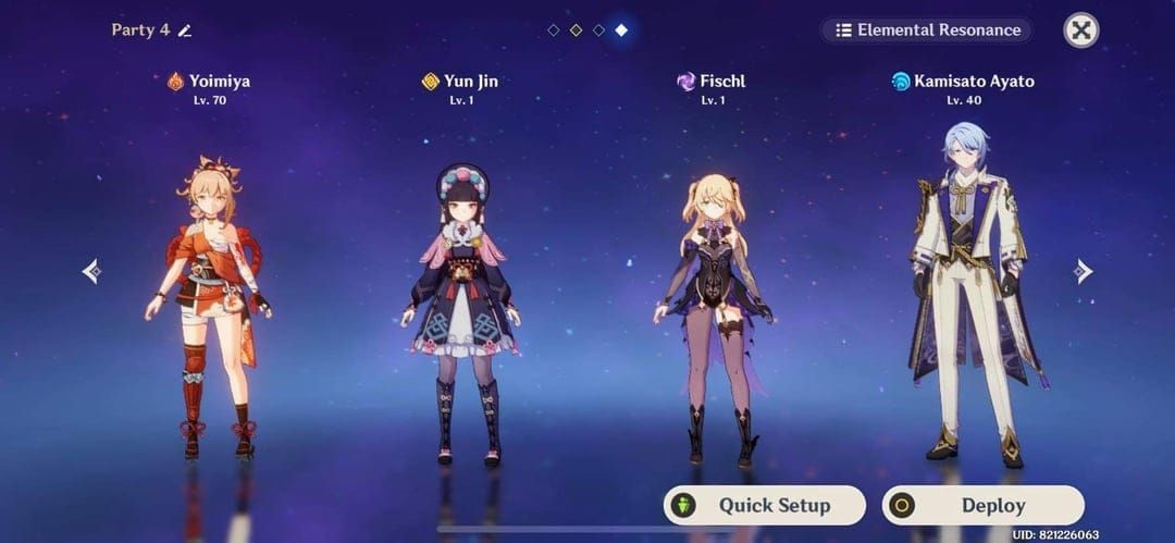 Recommended team composition for La Signora featuring meta characters