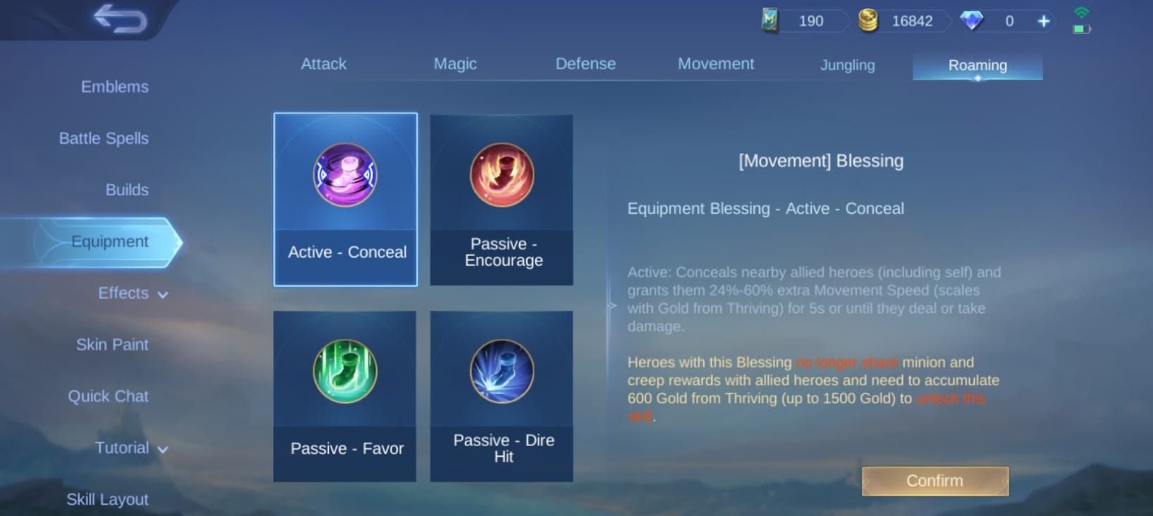 Construcción de objetos de roaming esenciales para Chip en Mobile Legends Bang Bang, incluyendo Máscara de Coraje