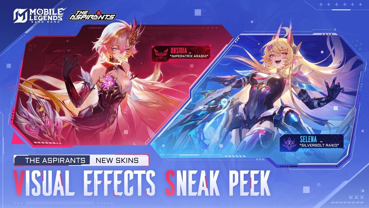 Obsidia Imperatrix Arashi और Selena Silverbolt Raiko Aspirants स्किन्स की की-आर्ट