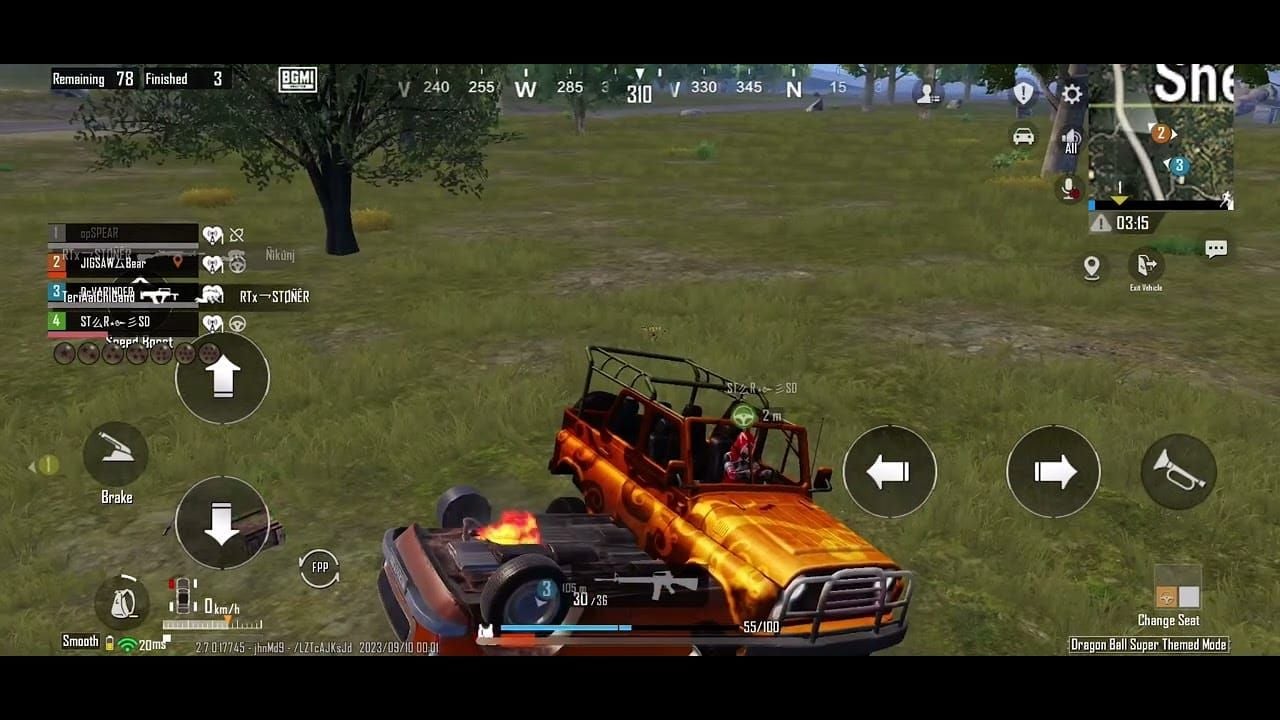PUBG Mobile guide showing proper vehicle exit positioning and cover usage techniques