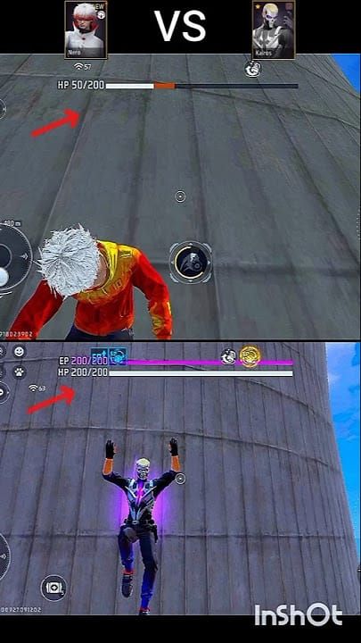 مقارنة بين Free Fire Nero و Kairos على جدران الجلو