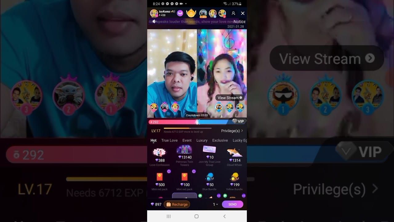 Batalla PK de Uplive con multiplicadores y recompensas de monedas