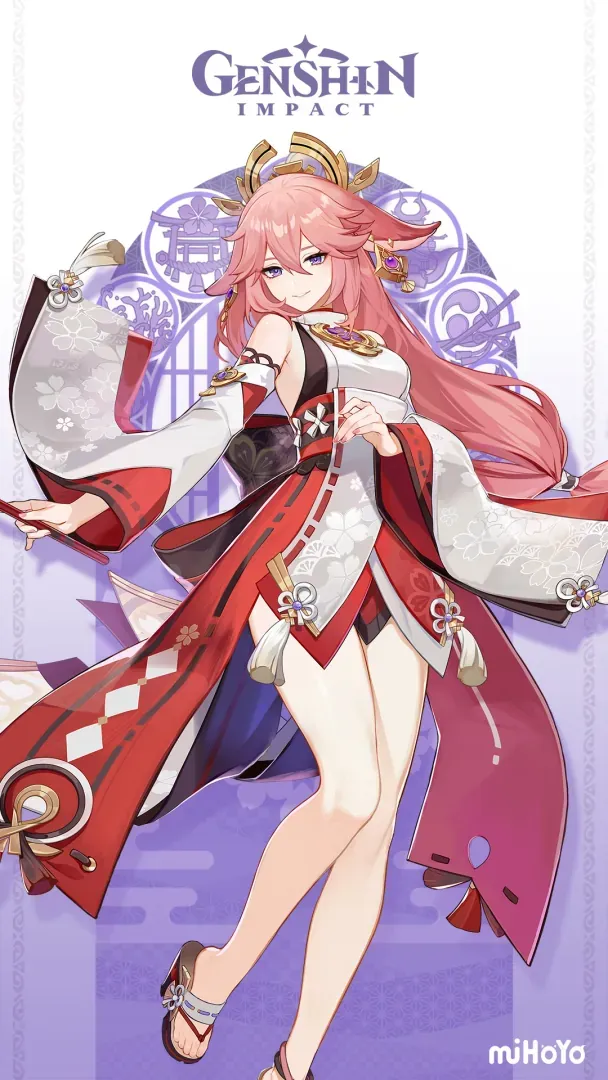 Yae Miko character from Genshin Impact in her official artwork or in-game model