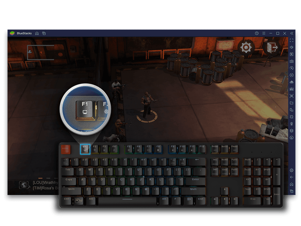 Keyboard layout mapping numbers 1 through 5 over hero ultimate buttons in Mobile Legends Adventure