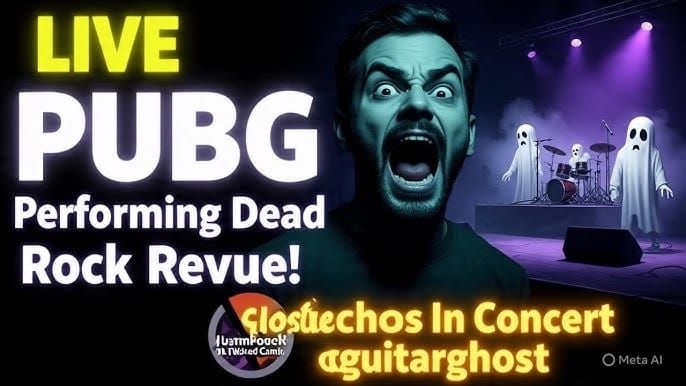 PUBG Mobile Spooky Soirée Performing Dead Concert aréna s ukazateli postupu a spektrálním publikem