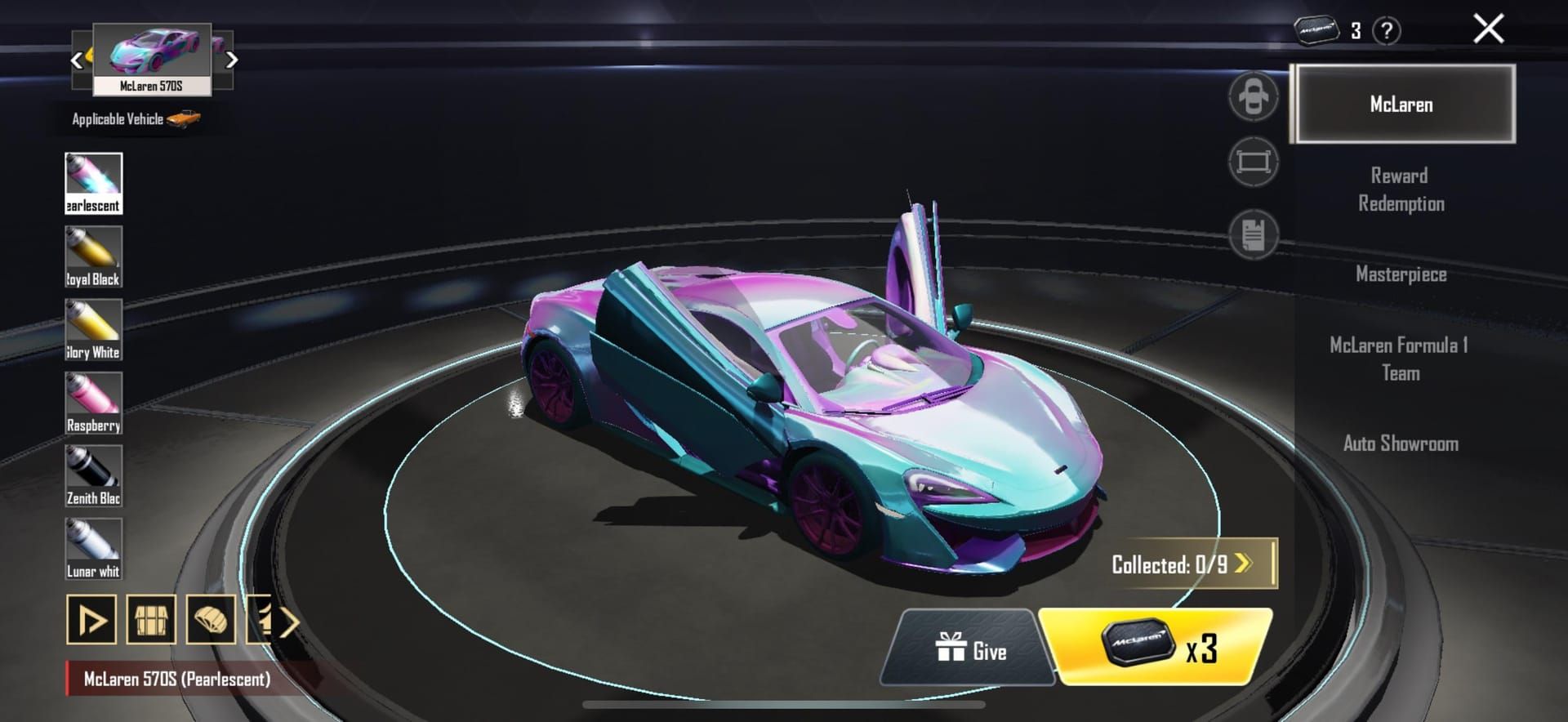 Comparison of token earnings between basic and upgraded vehicles in PUBG Mobile Lunar Castle